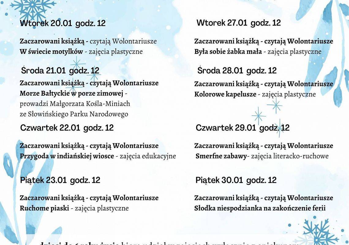 Ferie zimiowe w bibliotece