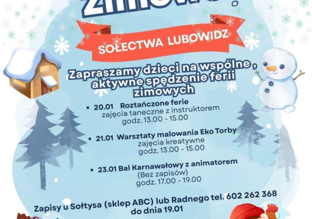 Ferie zimowe sołectwa Lubowidz