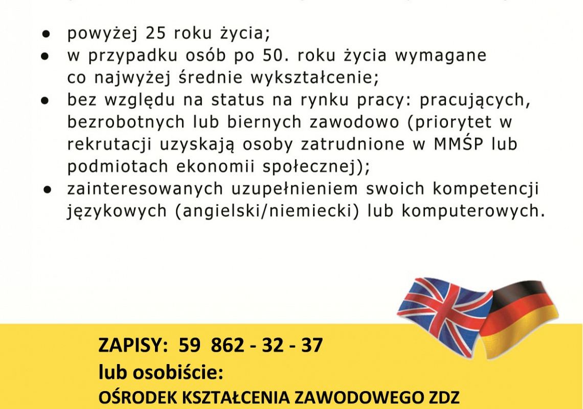 Bezpłatne szkolenia językowe i