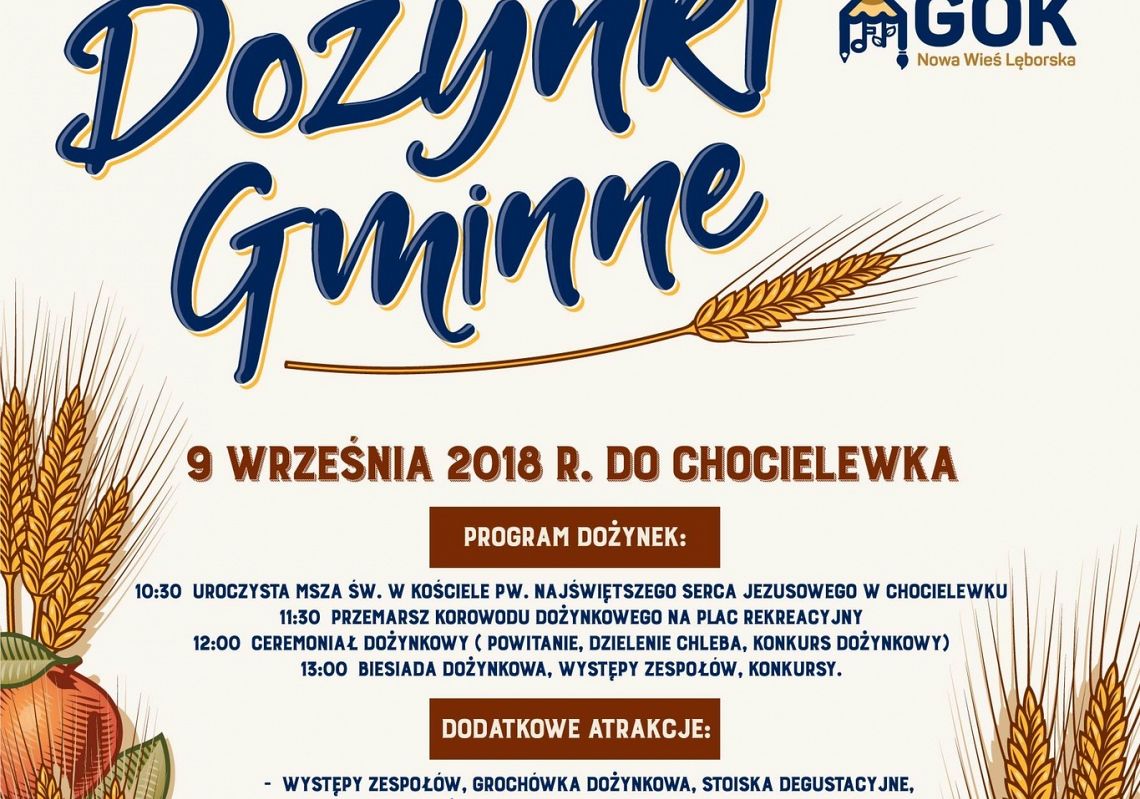 Zaproszenie na Dożynki Gminne