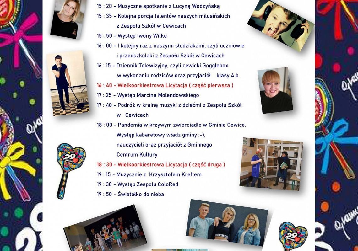 Program 29 Finału WOŚP w