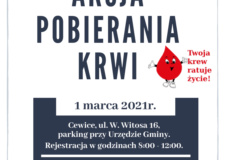 Akcja pobierania krwi - plakat