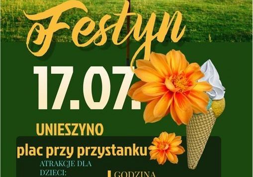 Plakat informacyjny festynu