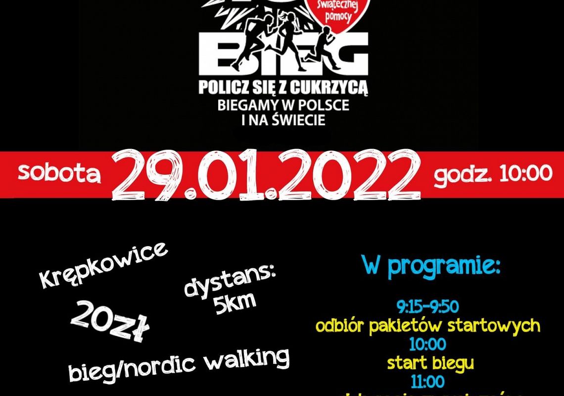 Plakat biegu i morsowania