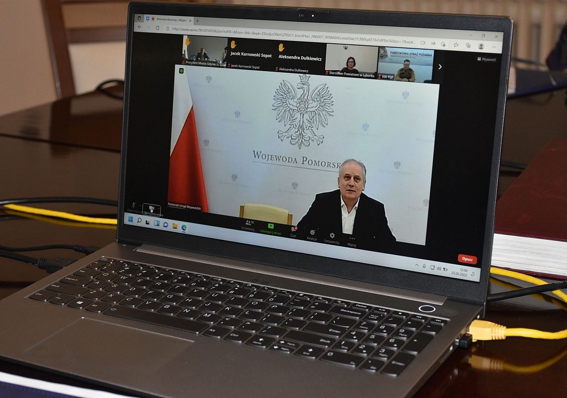 Uczestnicy wideokonferencji na