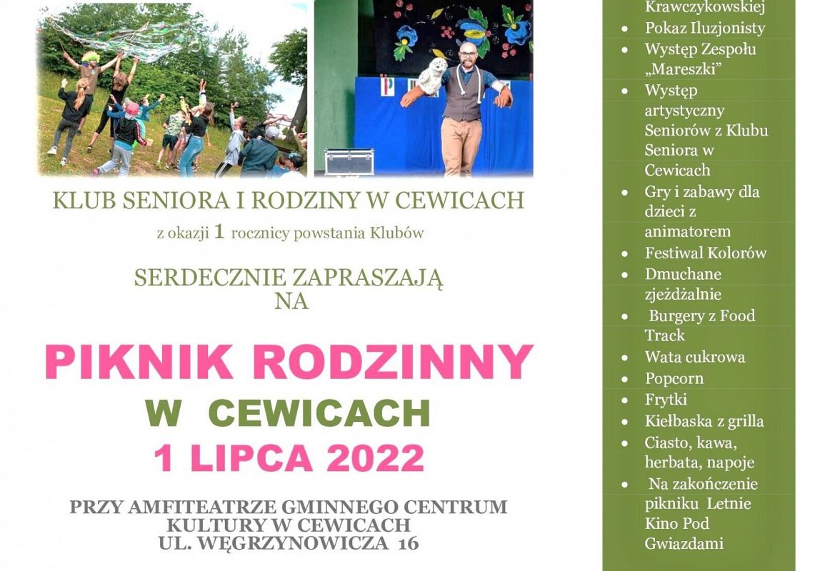 Piknik rodzinny w Cewicach
