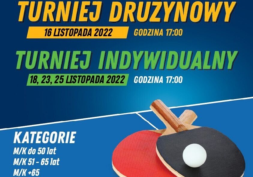 Listopad z tenisem stołowym w