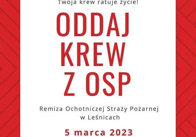 Oddaj krew z OSP