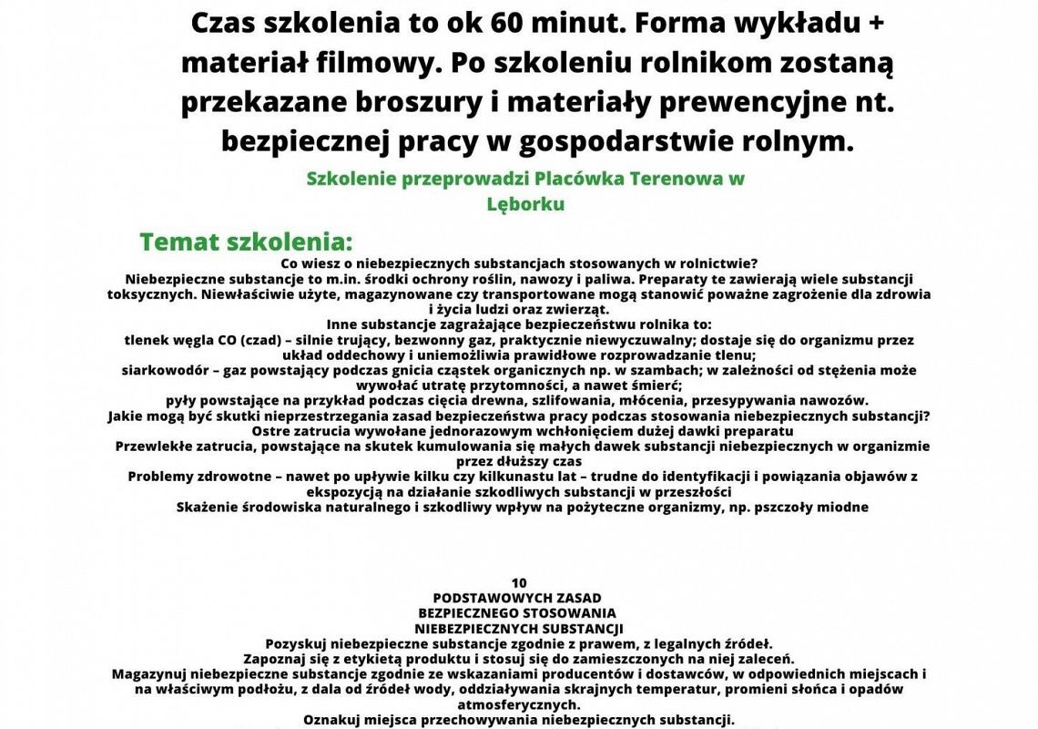 Szkolenie dla rolników
