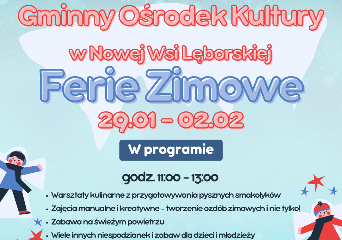 Ferie zimowe z GOK w Nowej Wsi