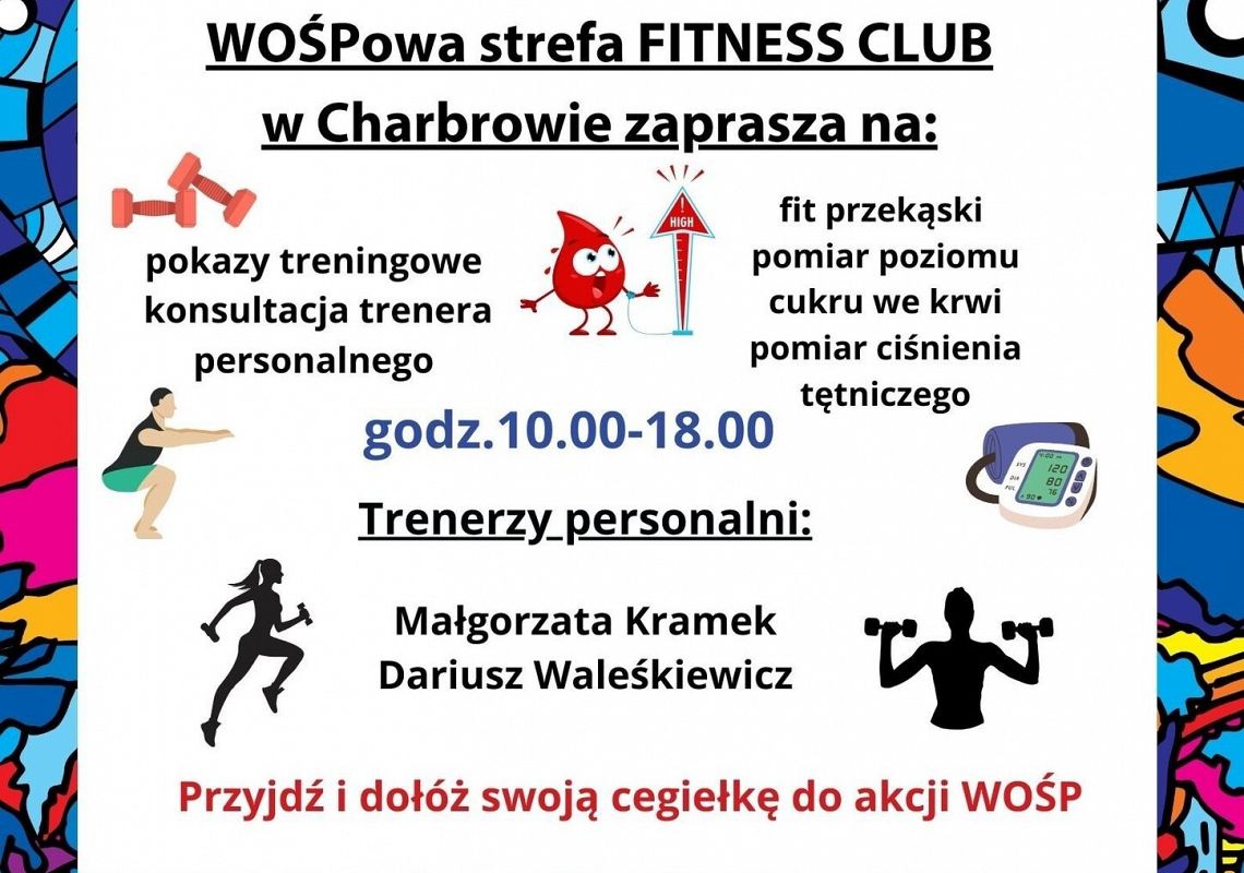 WOŚPowa strefa FITNESS CLUB w