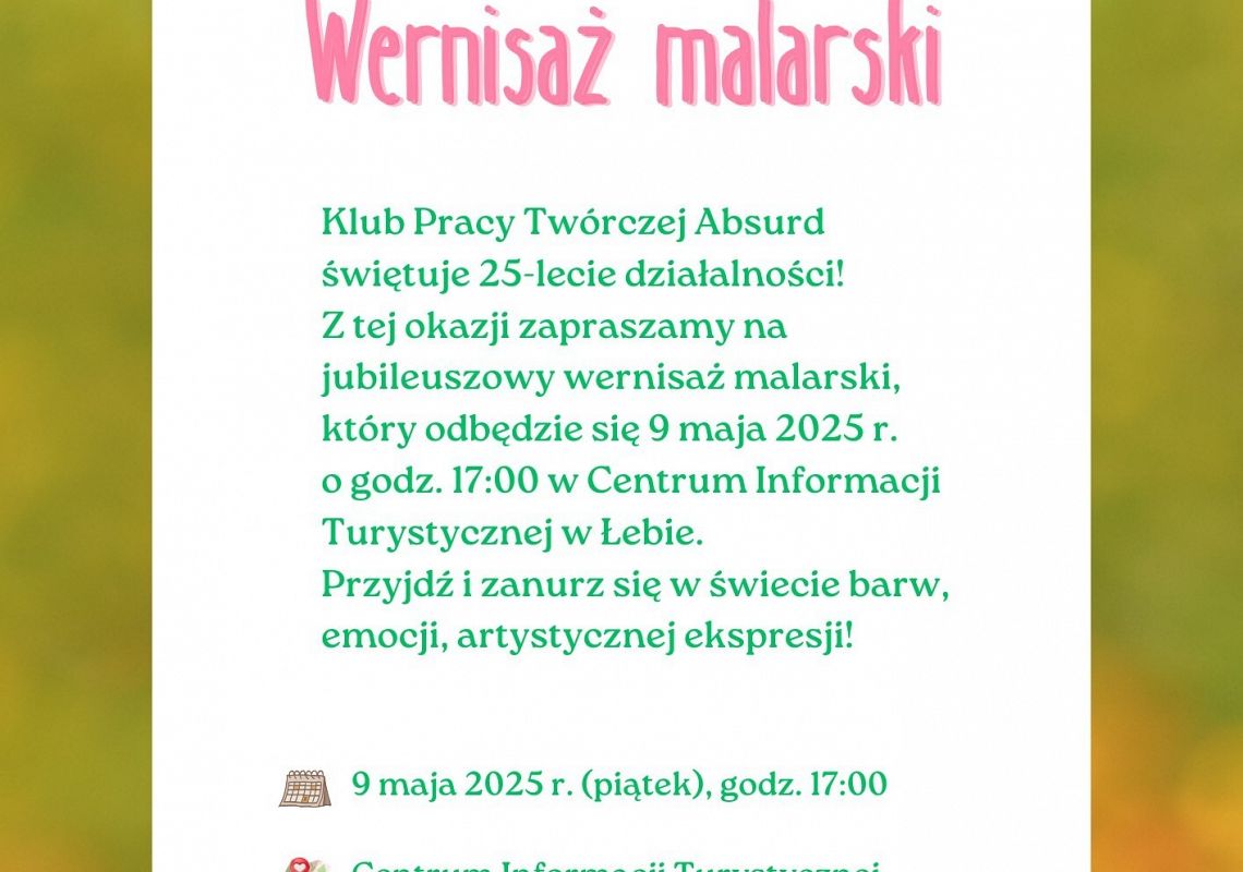 Jubileuszowy wernisaż malarski