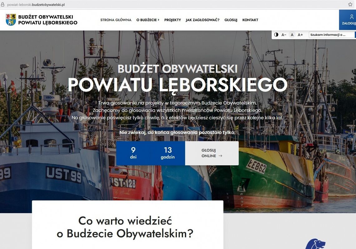 strona Budżetu Obywatelskiego