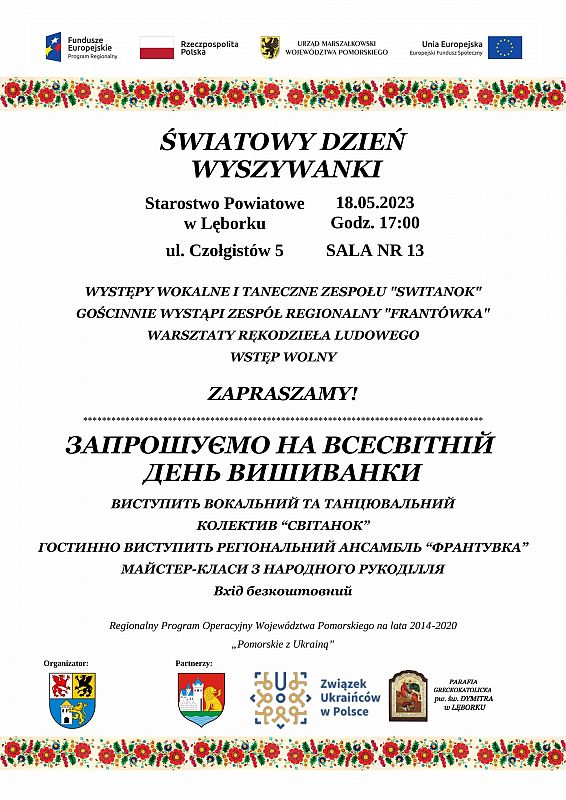 Światowy Dzień Wyszywanki