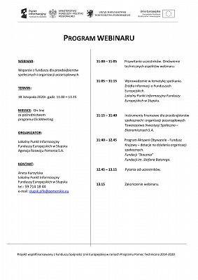 Webinar pn. „Wsparcie z