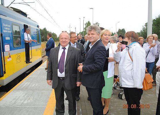 Otwarcie peronu w Mostach