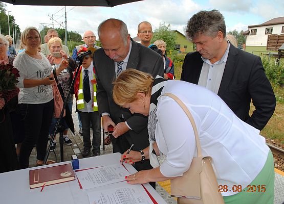 Otwarcie peronu w Mostach