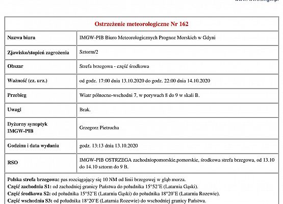 Ostrzeżenie meteorologiczne