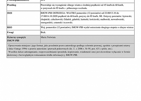Ostrzeżenie meteorologiczne