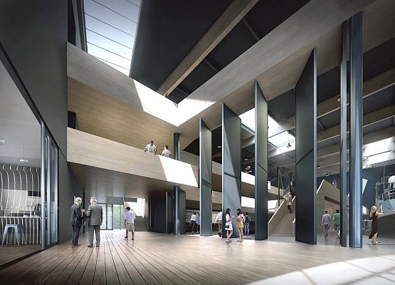 Wizualizacja muzeum wewnątrz