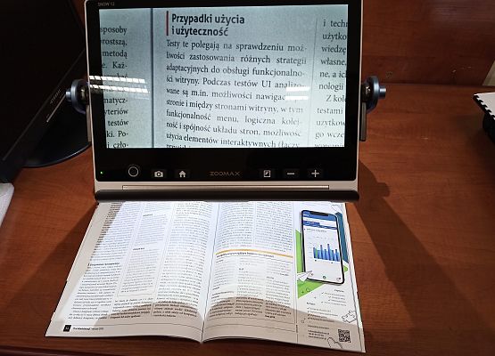 Elektroniczna lupa w trybie