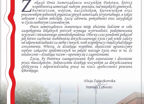 Życzenia - Dzień Samorządu