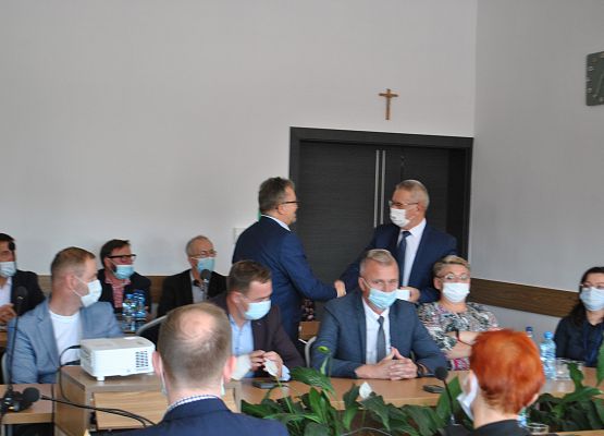 Gratulacje nowemu wójtowi, w
