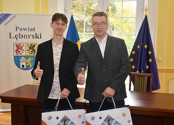 Mateusz Buśko z trenerem