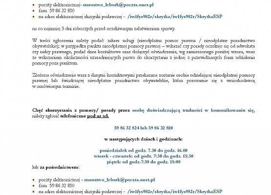 Nieodpłatna pomoc prawna