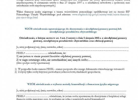 Nieodpłatna pomoc prawna