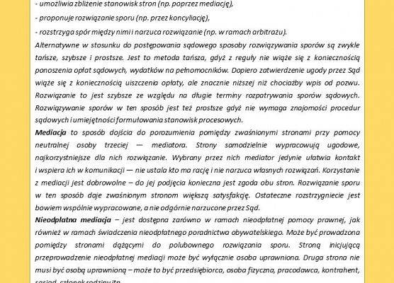 Informacja o mozliwościach