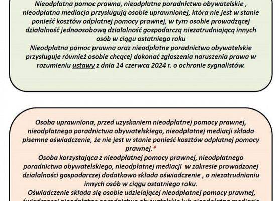 Nieodpłatna pomoc prawna