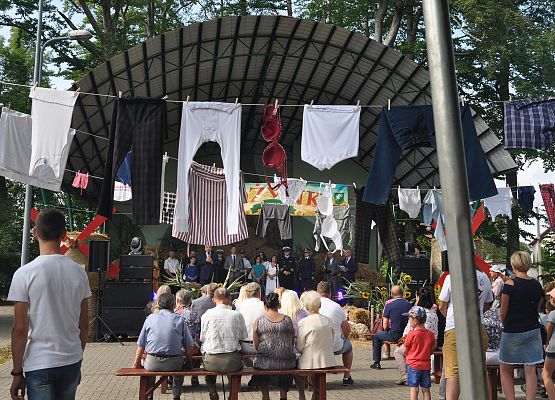Goście dożynek i widok na