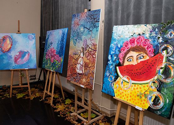 Prace eksponowane podczas