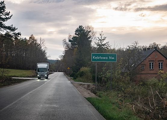 Przebudowany odcinek drogi