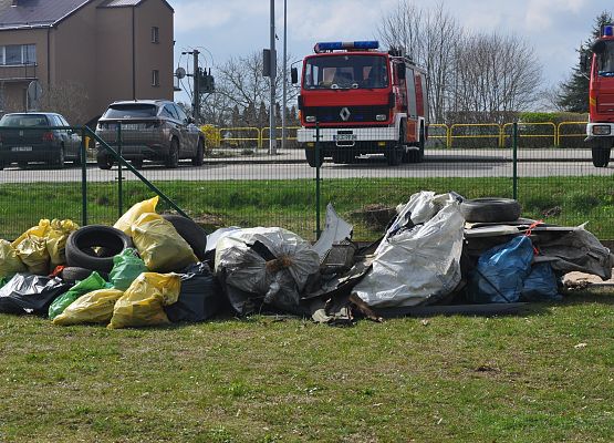 Część zebranych śmieci