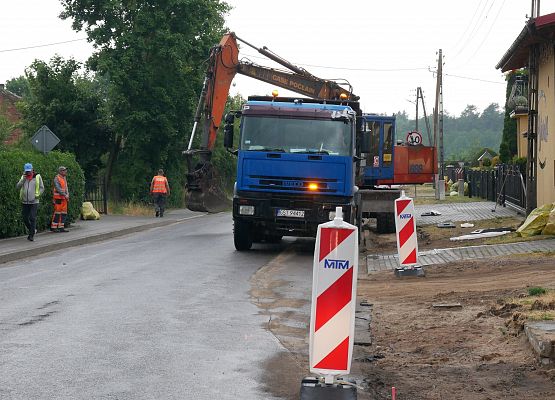 Trwające roboty drogowe