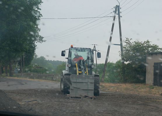 Trwające roboty drogowe