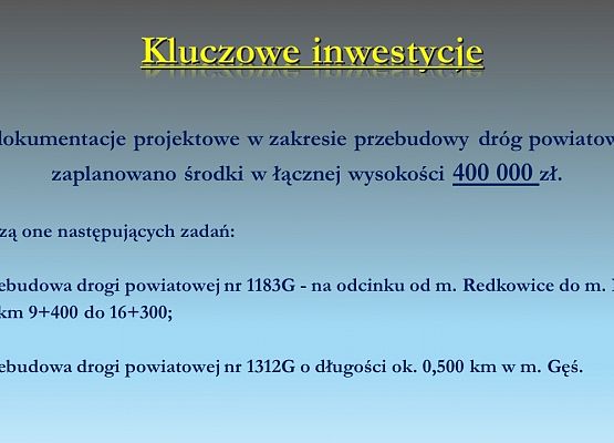 Kluczowe in westycje 1