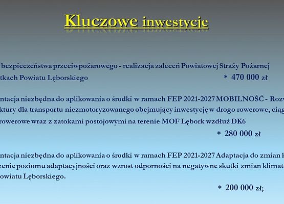 Kluczowe inwestycje 9