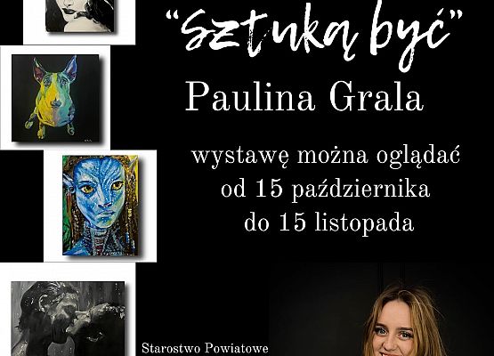 Plakat wystawy "Sztuką