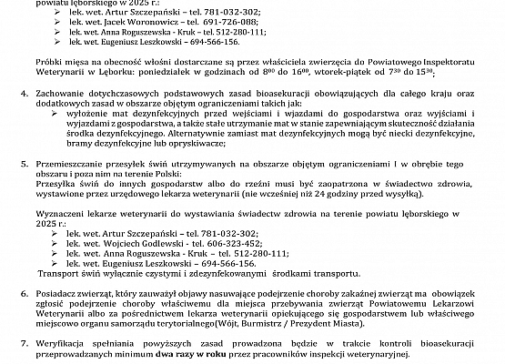 Obowiązki posiadaczy świń w