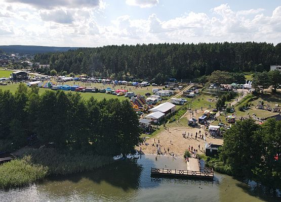 Miejsce dożynek z lotu ptaka