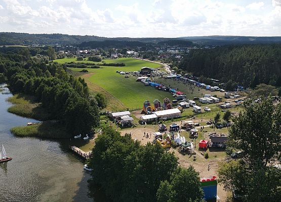 Miejsce dożynek z lotu ptaka