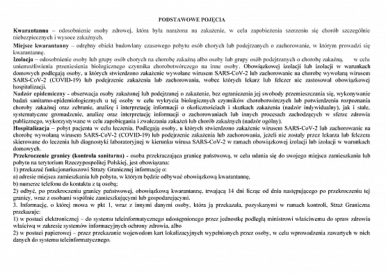 Zasady postępowania - stan