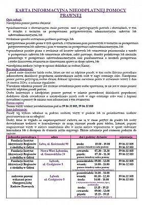 Nieodpłatna pomoc prawna