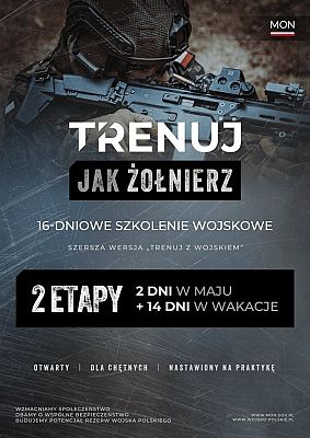 Trenuj jak żołnierz plakat