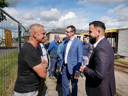 Wizyta na budowie Branżowego